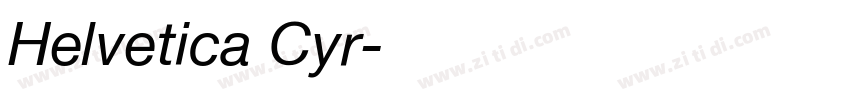 Helvetica Cyr字体转换
